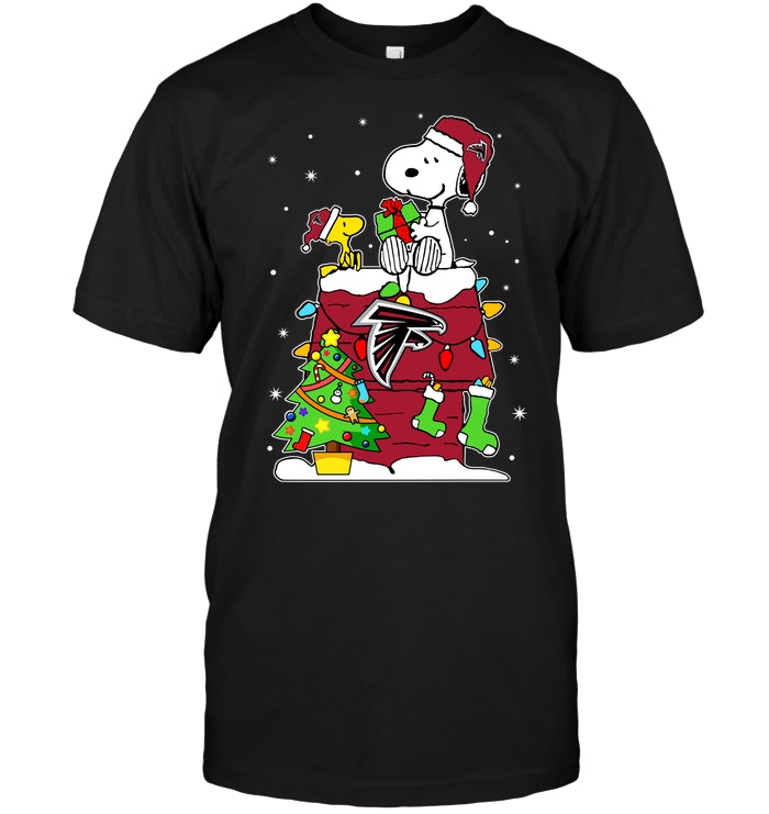 Atlanta Falcons Snoopy & Woodstock Holiday T-Shirt